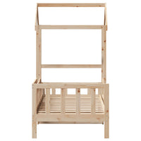 vidaXL Sofá-cama com telhado 90x200 cm madeira de pinho maciça