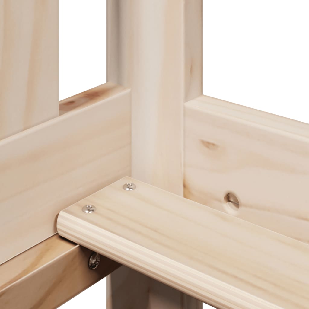 vidaXL Sofá-cama com telhado 90x200 cm madeira de pinho maciça