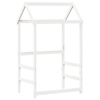 vidaXL Conj. sofá-cama e banco c/ telhado 80x200cm pinho maciço branco