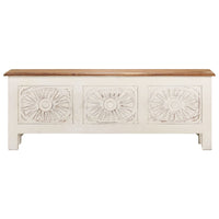 vidaXL Caixa de arrumação 110x30x40 cm madeira de acácia maciça