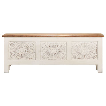 vidaXL Caixa de arrumação 110x30x40 cm madeira de acácia maciça