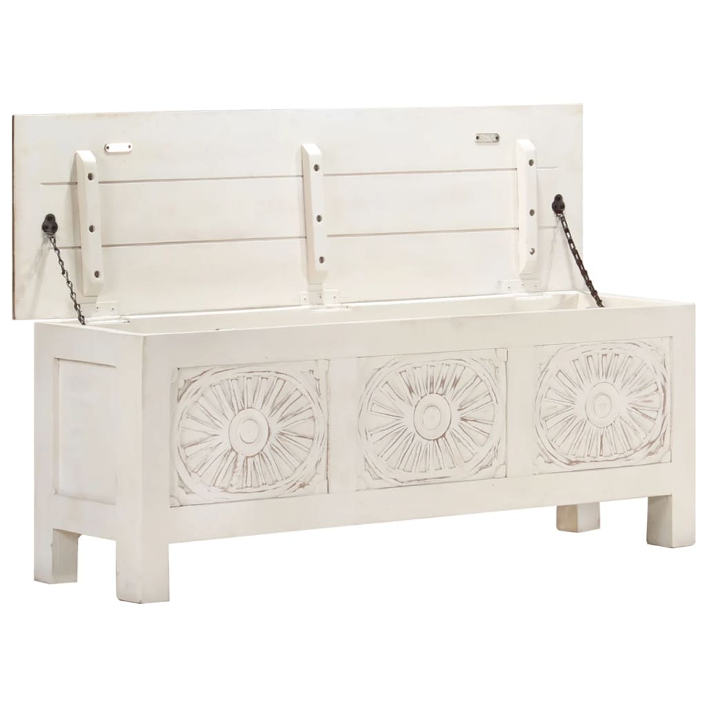 vidaXL Caixa de arrumação 110x30x40 cm madeira de acácia maciça