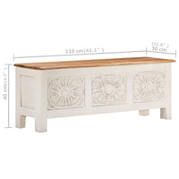 vidaXL Caixa de arrumação 110x30x40 cm madeira de acácia maciça