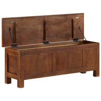 vidaXL Caixa de arrumação 110x30x40 cm madeira de mangueira maciça
