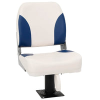 vidaXL Assentos barco 2 pcs encosto dobrável azul/branco 41x36x48 cm