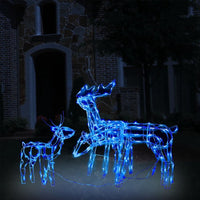 vidaXL 3 pcs iluminação de Natal renas 229 luzes LED