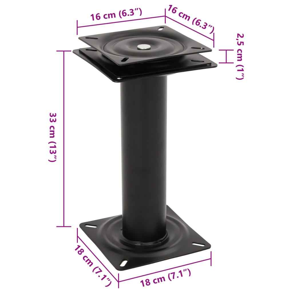 vidaXL Pedestal para banco de barco giratório a 360° aço