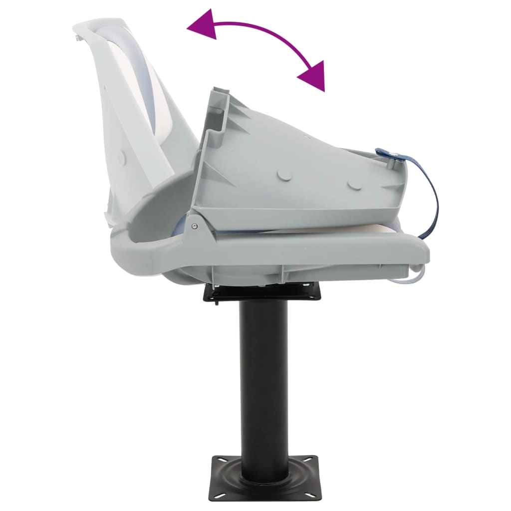 vidaXL Assento de barco com pedestal rotativo a 360°