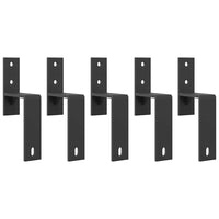 vidaXL Kit de ferragens para porta deslizante 213,5 cm aço preto