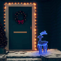 vidaXL Rena decorativa Natal c/ malha de aço 306 luzes LED 60x24x89 cm