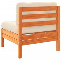 vidaXL 6 pcs conj. sofás jardim almofadões pinho maciço castanho cera