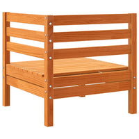 vidaXL 8pcs conj. sofás jardim c/ almofadões pinho maciço castanho mel