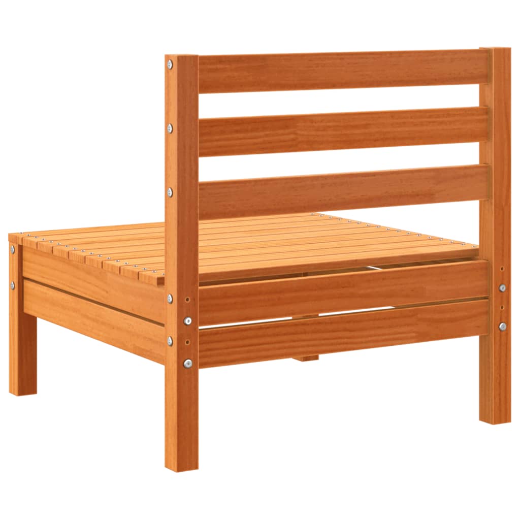 vidaXL 8pcs conj. sofás jardim c/ almofadões pinho maciço castanho mel