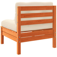 vidaXL 9pcs conj. sofás jardim c/ almofadões pinho maciço castanho mel