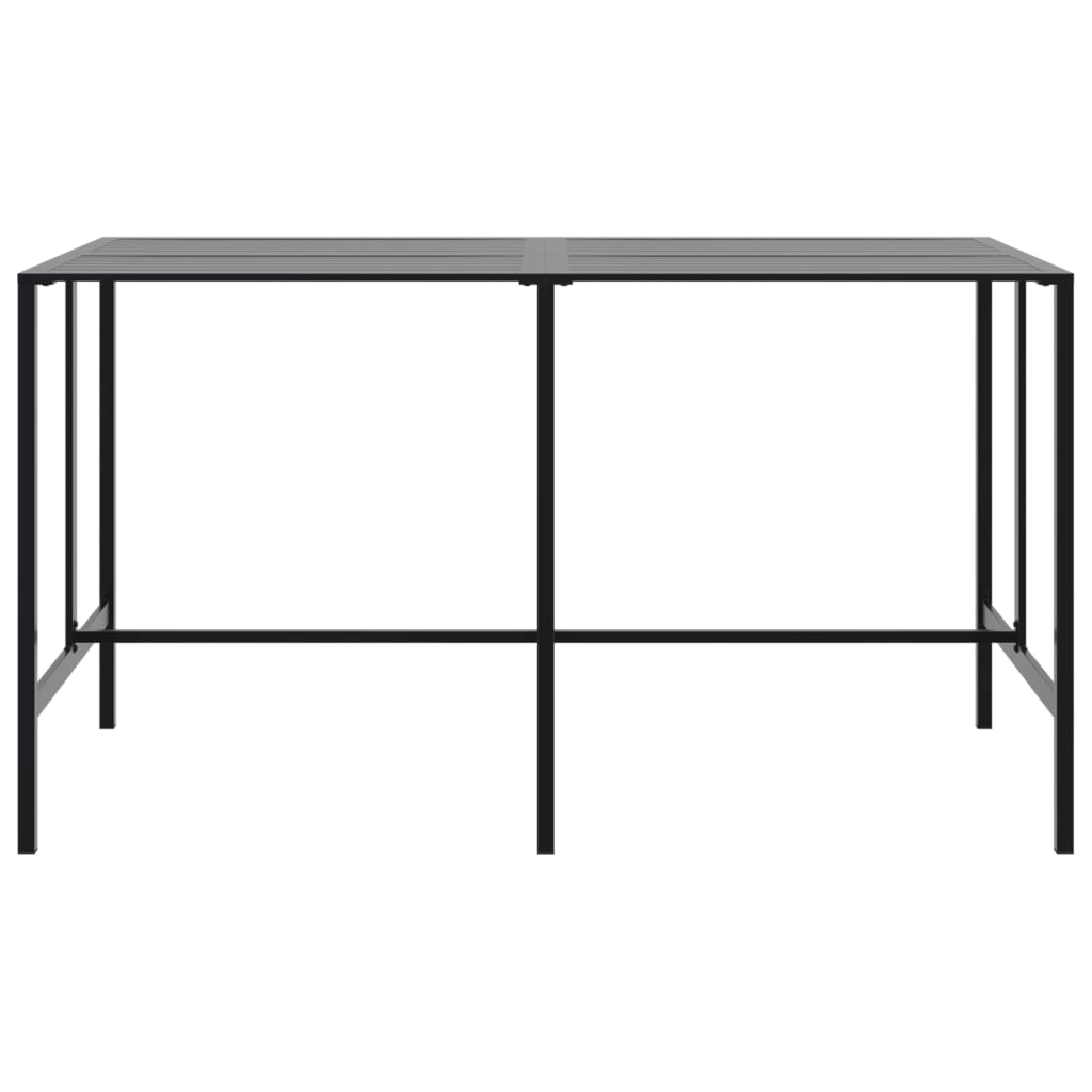 vidaXL Mesa de bar 200x100x110 cm aço revestido a pó preto