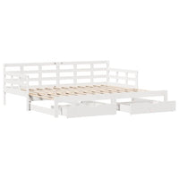 vidaXL Sofá-cama com gavetão e gavetas sem colchão 80x200 cm branco