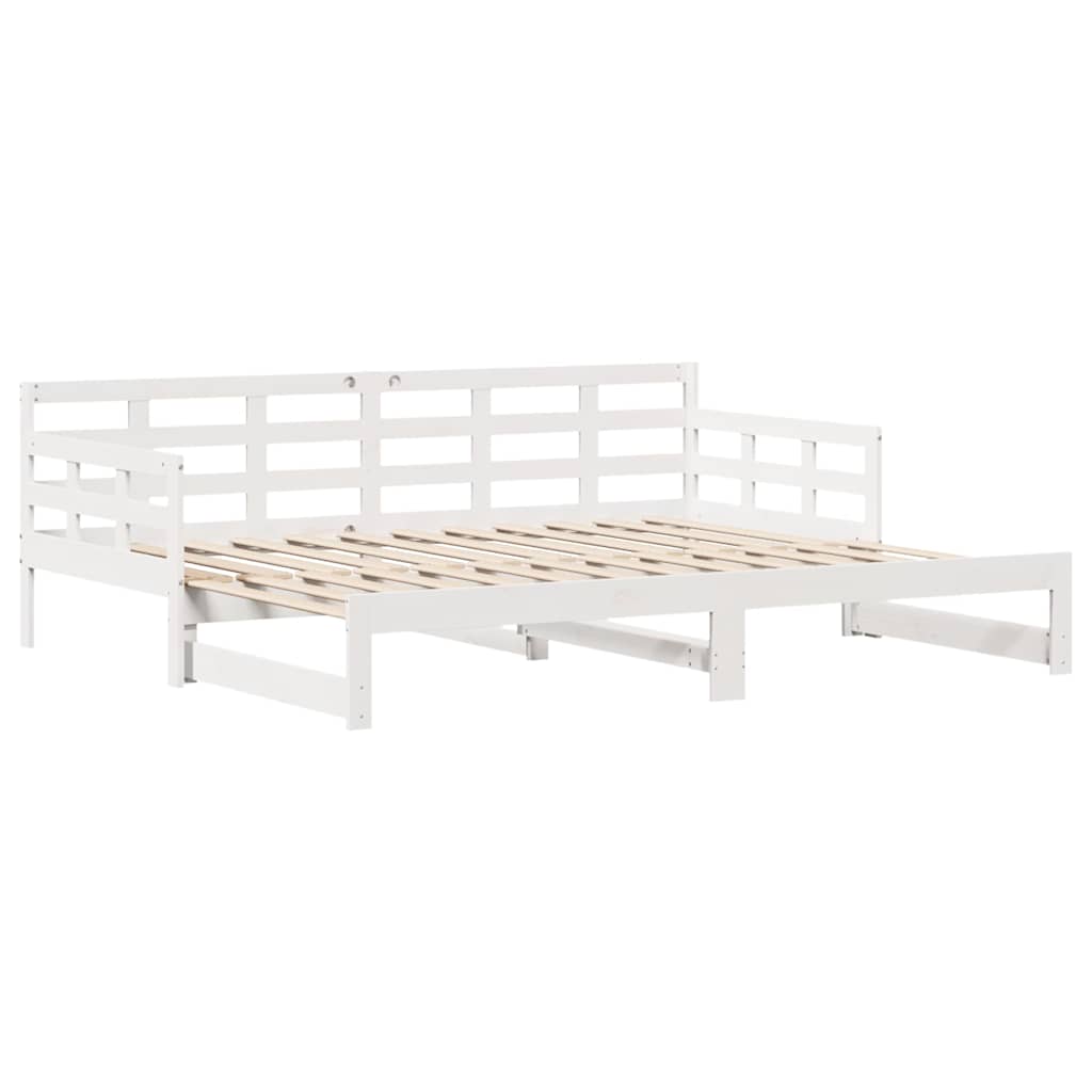 vidaXL Sofá-cama com gavetão e gavetas sem colchão 80x200 cm branco