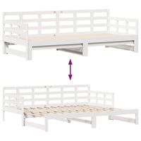 vidaXL Sofá-cama com gavetão e gavetas sem colchão 80x200 cm branco