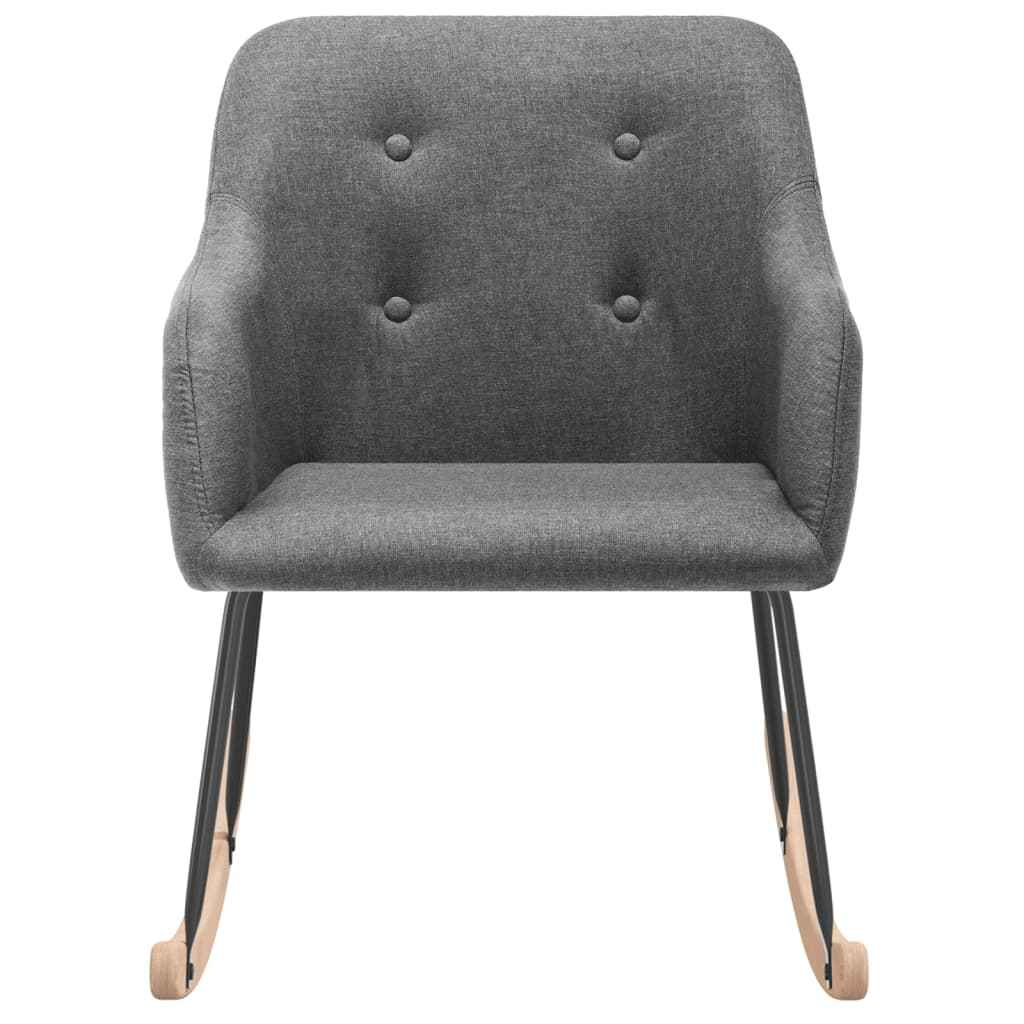 vidaXL Cadeira de baloiço tecido cinzento-claro