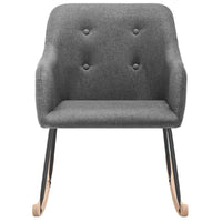 vidaXL Cadeira de baloiço tecido cinzento-claro