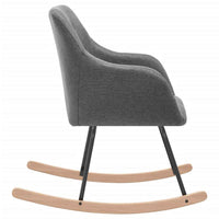 vidaXL Cadeira de baloiço tecido cinzento-claro