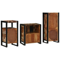 vidaXL Conjunto de Móveis para Banheiro 3 pcs Madeira Reforçada Sólida