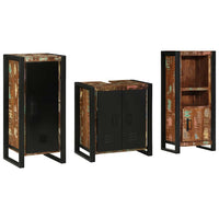 vidaXL Conjunto de Móveis para Banheiro 3 pcs Madeira Reforçada Sólida