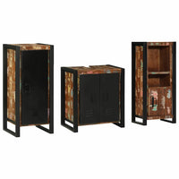 vidaXL Conjunto de Móveis para Banheiro 3 pcs Madeira Reforçada Sólida