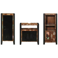 vidaXL Conjunto de Móveis para Banheiro 3 pcs Madeira Reforçada Sólida