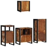 vidaXL Conjunto de Móveis para Banheiro 4 pcs Madeira Reforçada Sólida