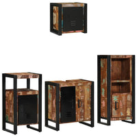 vidaXL Conjunto de Móveis para Banheiro 4 pcs Madeira Reforçada Sólida