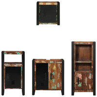 vidaXL Conjunto de Móveis para Banheiro 4 pcs Madeira Reforçada Sólida