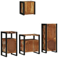 vidaXL Conjunto de Móveis para Banheiro 4 pcs Madeira Reforçada Sólida