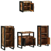 vidaXL Conjunto de Móveis para Banheiro 4 pcs Madeira Reforçada Sólida