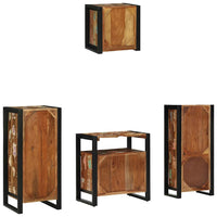 vidaXL Conjunto de Móveis para Banheiro 4 pcs Madeira Reforçada Sólida