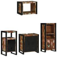 vidaXL Conjunto de Móveis para Banheiro 4 pcs Madeira Reforçada Sólida