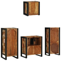 vidaXL Conjunto de Móveis para Banheiro 4 pcs Madeira Reforçada Sólida