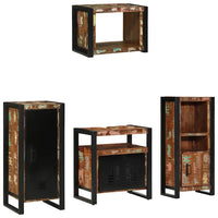 vidaXL Conjunto de Móveis para Banheiro 4 pcs Madeira Reforçada Sólida