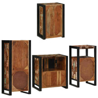 vidaXL Conjunto de Móveis para Banheiro com porta 4 pcs Multicolor