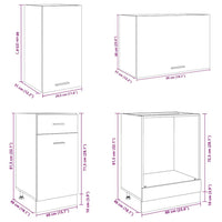 vidaXL Conjunto móveis de cozinha “Lyon” 8 pcs carvalho sonoma