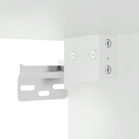 vidaXL 4 pcs conjunto móveis casa de banho derivados de madeira branco