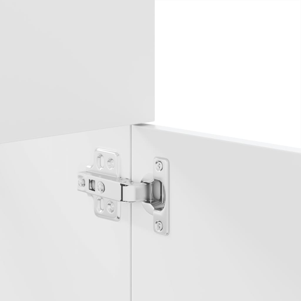 vidaXL 4 pcs conjunto móveis casa de banho derivados de madeira branco