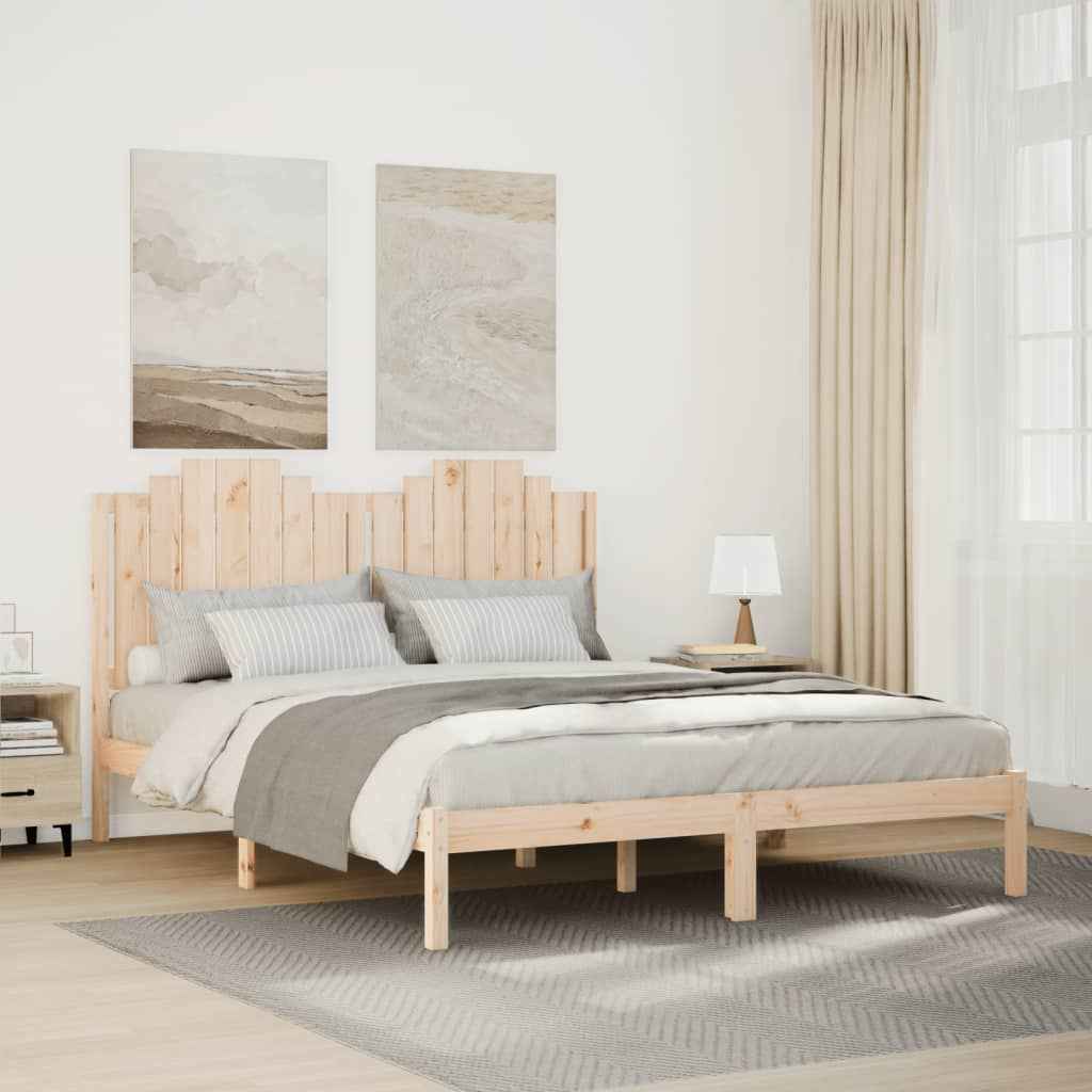 vidaXL Estrutura de cama pequena solteiro 75x190 cm pinho maciço preto