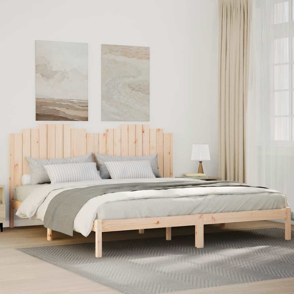 vidaXL Estrutura de cama casal 135x190 cm pinho maciço