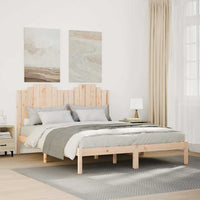 vidaXL Estrutura de cama casal 135x190 cm pinho maciço