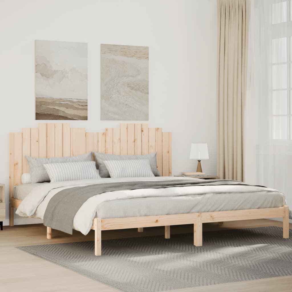 vidaXL Estrutura de cama pequena solteiro 75x190 cm pinho maciço preto