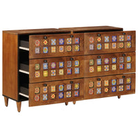 vidaXL Buffet 2 pcs Nogueira 60 x 33 x 75 cm Madeira de manga maciça