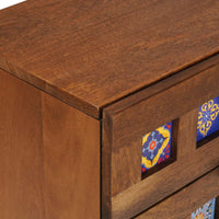 vidaXL Buffet 2 pcs Nogueira 60 x 33 x 75 cm Madeira de manga maciça