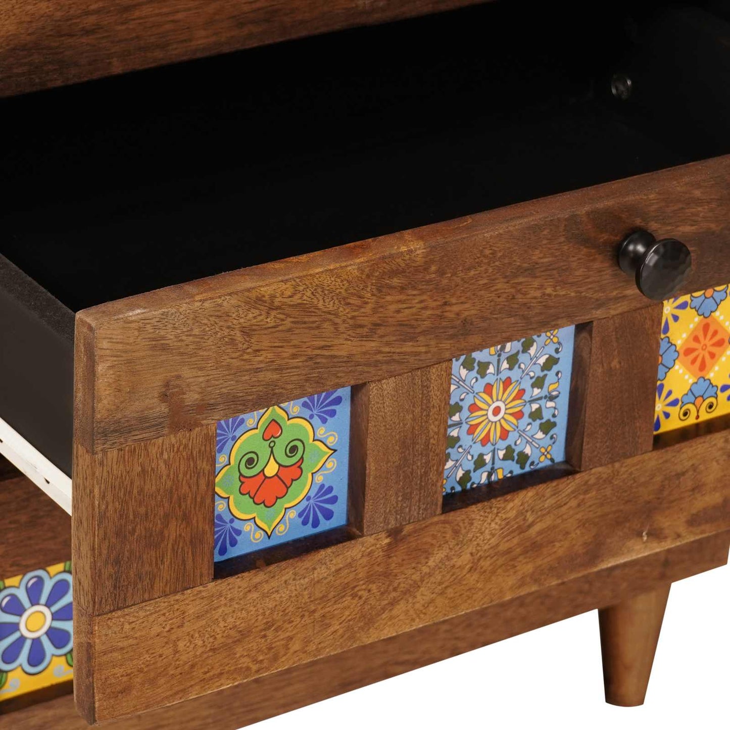 vidaXL Buffet 2 pcs Nogueira 60 x 33 x 75 cm Madeira de manga maciça