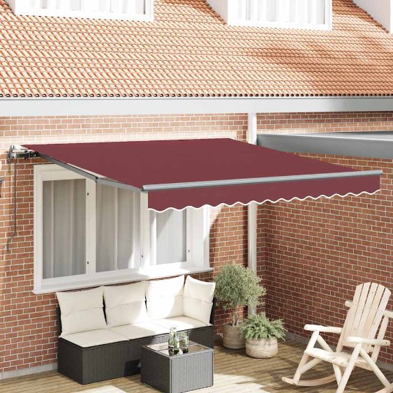 vidaXL Toldo retrátil automático 350x250 cm creme